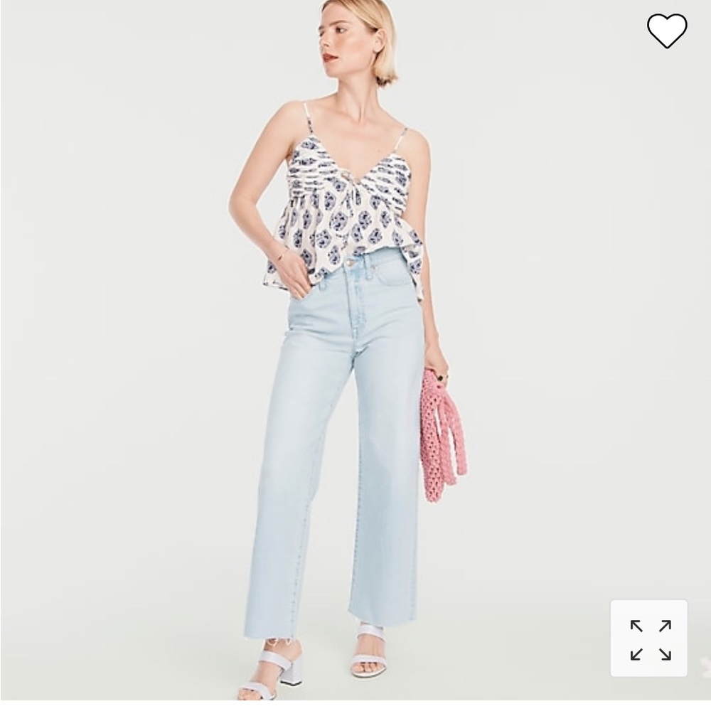 NWT J. Crew slim wide leg jeans - light wash/rocky beach color